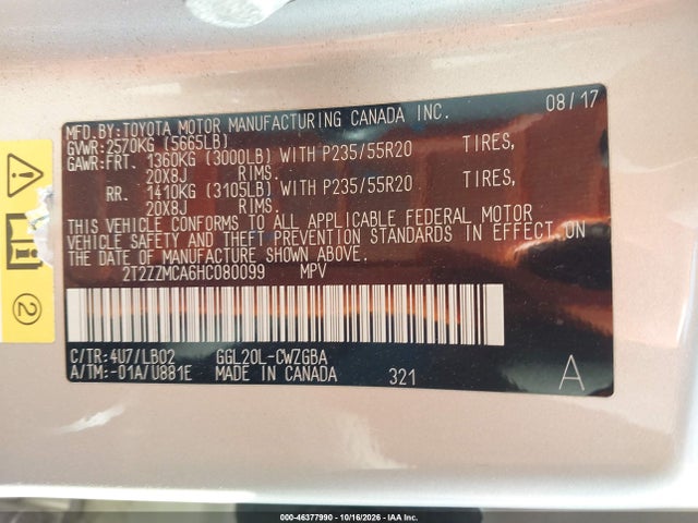 Lexus RX 350 2017 2T2ZZMCA6HC080099 Image 9