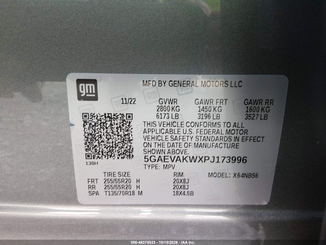 Продажа на аукционе авто 2023 Buick Enclave Essence Awd, vin: 5GAEVAKWXPJ173996, номер лота: 46378533