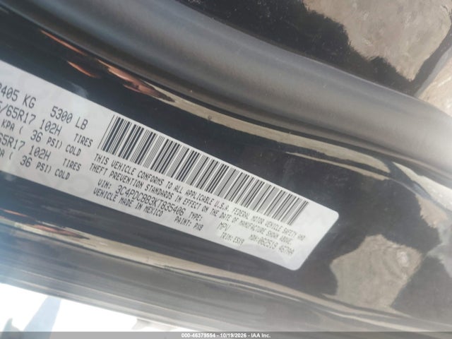 Aukcja sprzedaży 2019 Dodge Journey Se, vin: 3C4PDCBB3KT835406, numer aukcji: 46379554
