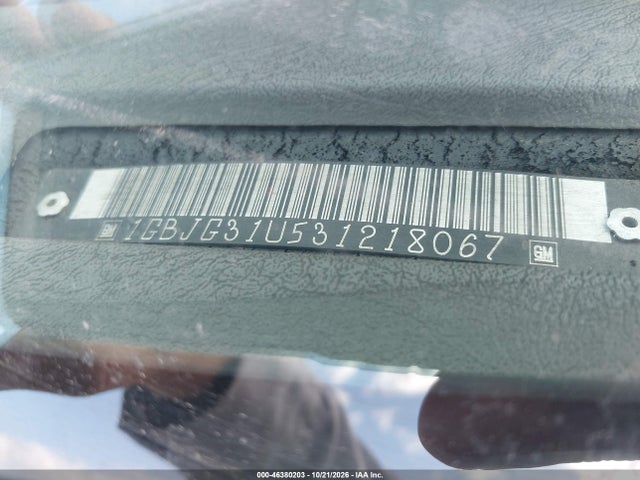 46380203 :رقم المزاد ، 1GBJG31U531218067 vin ، 2003 Chevrolet Express Cutaway Base W/c7l/c7n مزاد بيع