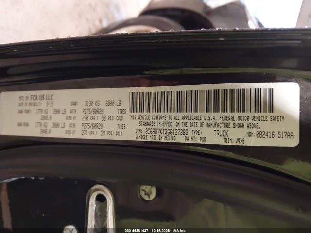 Aukcja sprzedaży 2016 Ram 1500 Express, vin: 3C6RR7KT3GG127383, numer aukcji: 46381437