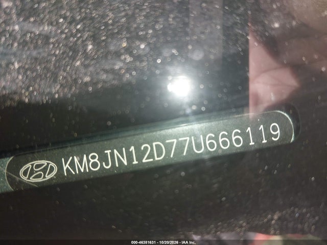 2007 Hyundai Tucson Limited/se მანქანა იყიდება აუქციონზე, vin: KM8JN12D77U666119, აუქციონის ნომერი: 46381631