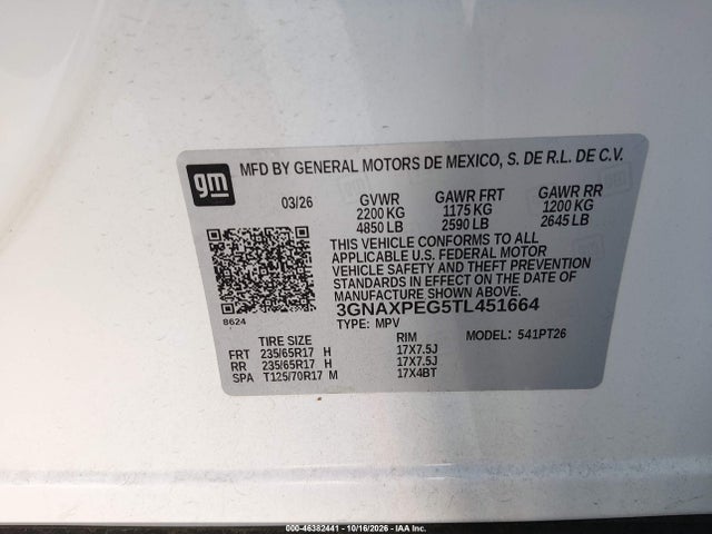 Chevrolet Equinox Awd Lt 2026 3GNAXPEG5TL451664 Image 9