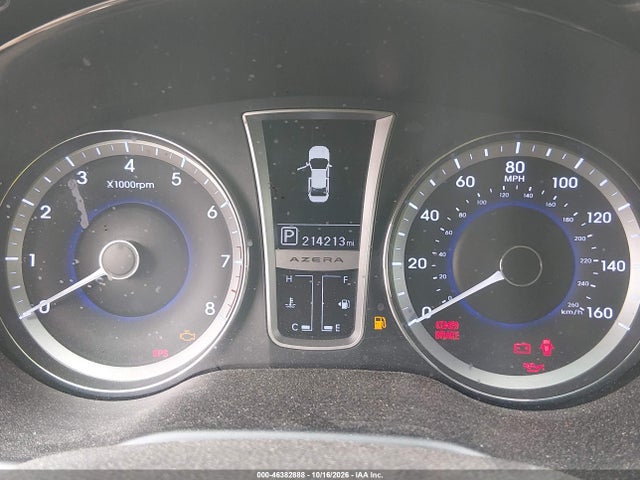 2012 Hyundai Azera მანქანა იყიდება აუქციონზე, vin: KMHFG4JG2CA186014, აუქციონის ნომერი: 46382888
