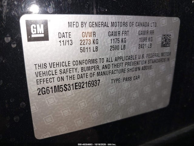 Cadillac XTS LUXURY 2014 2G61M5S31E9216937 Image 9