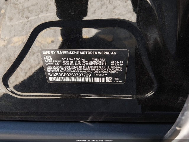 BMW X3 30 Xdrive 2025 5UX53GP03S9Z97729 Image 9