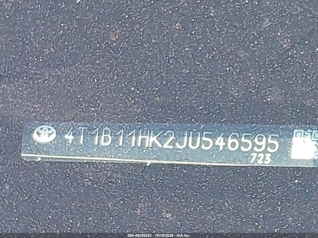 46386282 :رقم المزاد ، 4T1B11HK2JU546595 vin ، 2018 Toyota Camry Se مزاد بيع