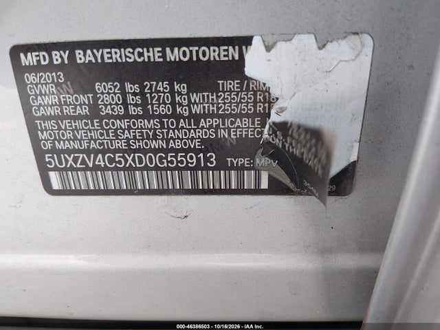 Aukcja sprzedaży 2013 Bmw X5 Xdrive35i/xdrive35i Premium/xdrive35i Sport Activity, vin: 5UXZV4C5XD0G55913, numer aukcji: 46386503