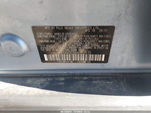 Продаж на аукціоні авто 2011 Subaru Forester 2.5x Touring, vin: JF2SHAGC6BH703535, номер лоту: 46386791