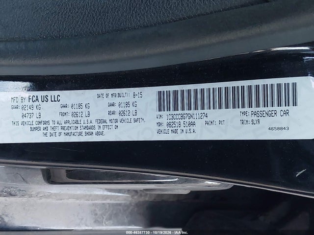 Chrysler 200 S 2016 1C3CCCBG7GN111274 Image 9