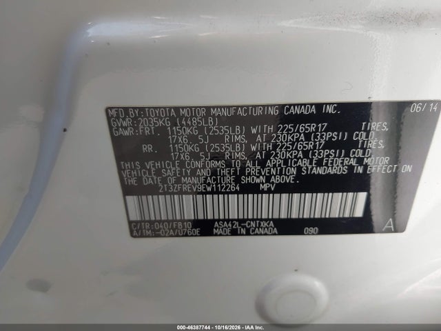 Toyota RAV4 LE 2014 2T3ZFREV9EW112264 Image 9