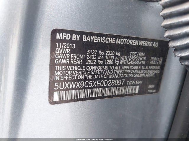 Продажа на аукционе авто 2014 Bmw X3 Xdrive28i, vin: 5UXWX9C5XE0D28097, номер лота: 46387839