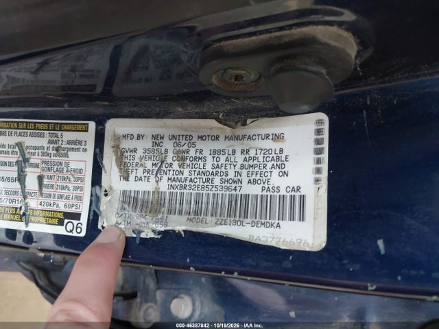 Продаж на аукціоні авто 2005 Toyota Corolla Ce, vin: 1NXBR32E85Z539647, номер лоту: 46387842
