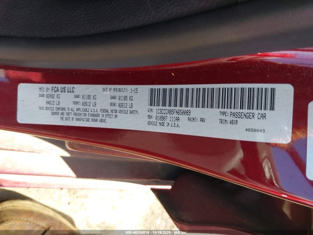 Chrysler 200 Limited 2015 1C3CCCAB5FN650089 Image 9
