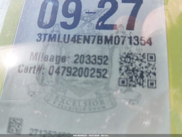 Aukcja sprzedaży 2011 Toyota Tacoma Base V6, vin: 3TMLU4EN7BM071354, numer aukcji: 46388224