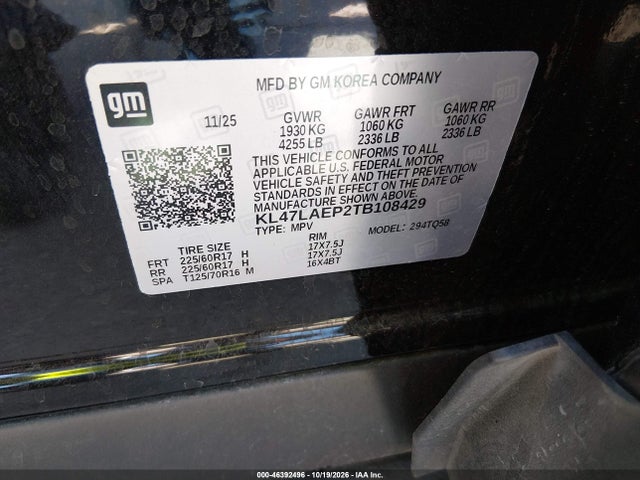 Продаж на аукціоні авто 2026 Buick Envista Preferred Fwd, vin: KL47LAEP2TB108429, номер лоту: 46392496