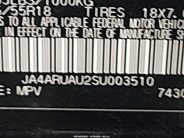 Aukcja sprzedaży 2025 Mitsubishi Outlander Sport 2.0 Es Awc/2.0 Le Awc/2.0 S Awc/2.0 Se Awc/2.0 Trail Edition Awc, vin: JA4ARUAU2SU003510, numer aukcji: 46392925