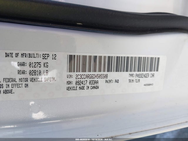 Aukcja sprzedaży 2013 Chrysler 300 Motown, vin: 2C3CCARG6DH505508, numer aukcji: 46393516