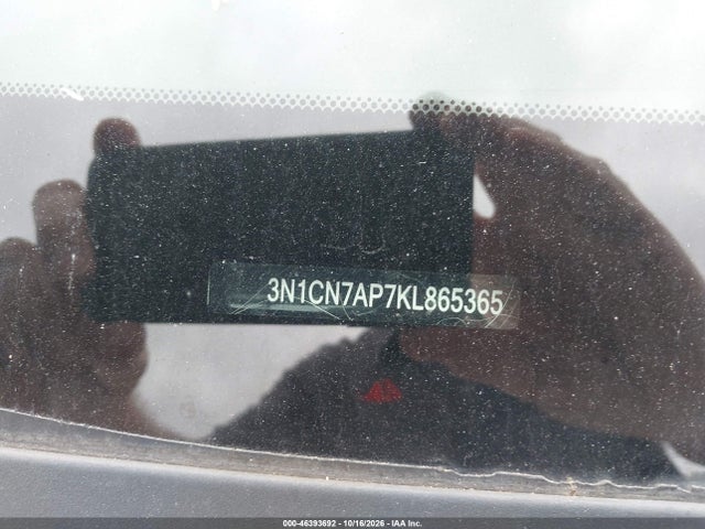 2019 Nissan Versa 1.6 Sv მანქანა იყიდება აუქციონზე, vin: 3N1CN7AP7KL865365, აუქციონის ნომერი: 46393692