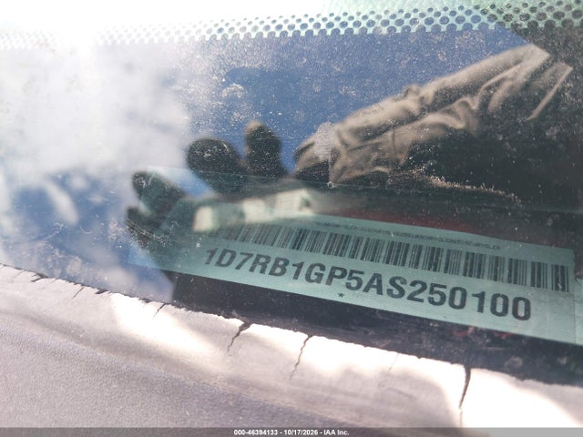 2010 Dodge Ram 1500 St მანქანა იყიდება აუქციონზე, vin: 1D7RB1GP5AS250100, აუქციონის ნომერი: 46394133