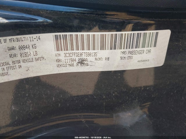 Fiat 500E BATTERY ELECTRIC 2015 3C3CFFGE0FT590135 Image 9