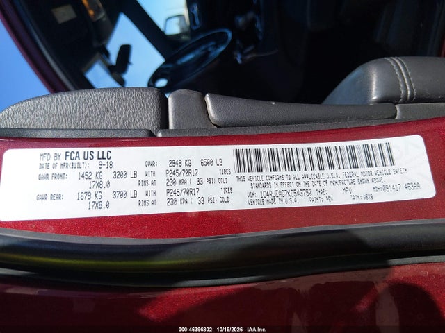 Продаж на аукціоні авто 2019 Jeep Grand Cherokee Laredo 4x2, vin: 1C4RJEAG7KC543750, номер лоту: 46396802