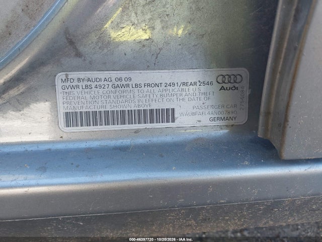 Продаж на аукціоні авто 2010 Audi A4 2.0t Premium, vin: WAUBFAFL4AN007890, номер лоту: 46397720