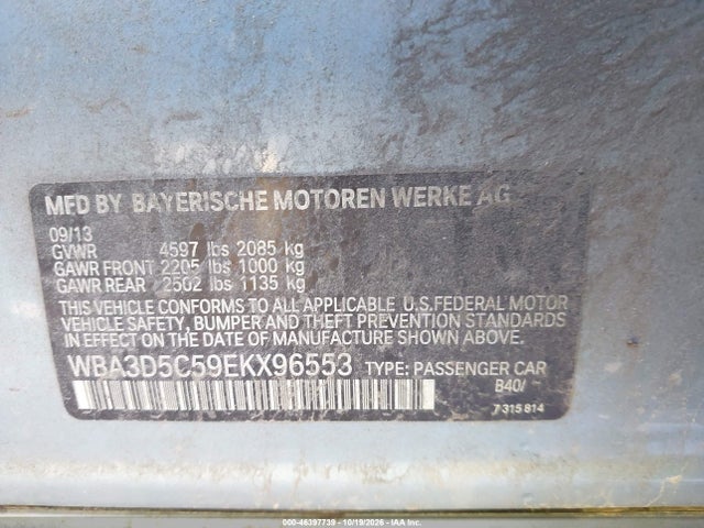 Продаж на аукціоні авто 2014 Bmw 328d Xdrive, vin: WBA3D5C59EKX96553, номер лоту: 46397739
