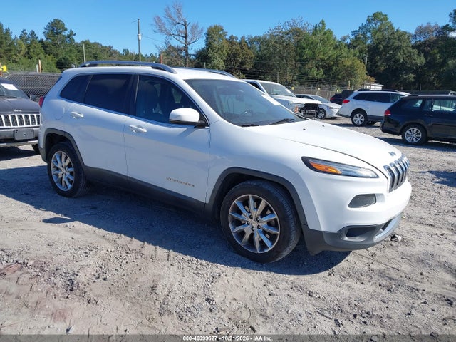 2016 Jeep Cherokee Limited მანქანა იყიდება აუქციონზე, vin: 1C4PJLDB8GW164855, აუქციონის ნომერი: 46399627