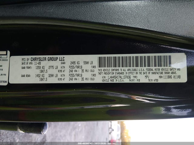 Aukcja sprzedaży 2010 Jeep Wrangler Unlimited Sahara, vin: 1J4HA5H17AL137036, numer aukcji: 46399742