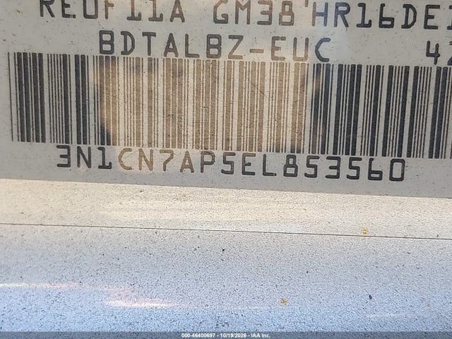 Продаж на аукціоні авто 2014 Nissan Versa 1.6 Sv, vin: 3N1CN7AP5EL853560, номер лоту: 46400697