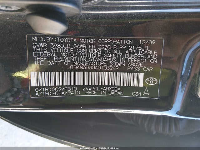 Продаж на аукціоні авто 2010 Toyota Prius Iii, vin: JTDKN3DU0A0103249, номер лоту: 46401105