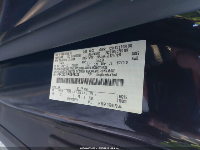 Ford Transit-350 Passenger Van Xlt 2023 1FBAX2C81PKB08322 Image 9