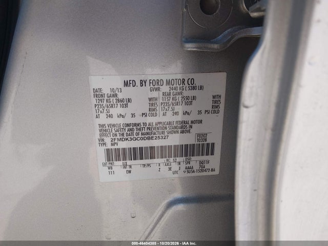 Продажа на аукционе авто 2013 Ford Edge Se, vin: 2FMDK3GC0DBE25327, номер лота: 46404385