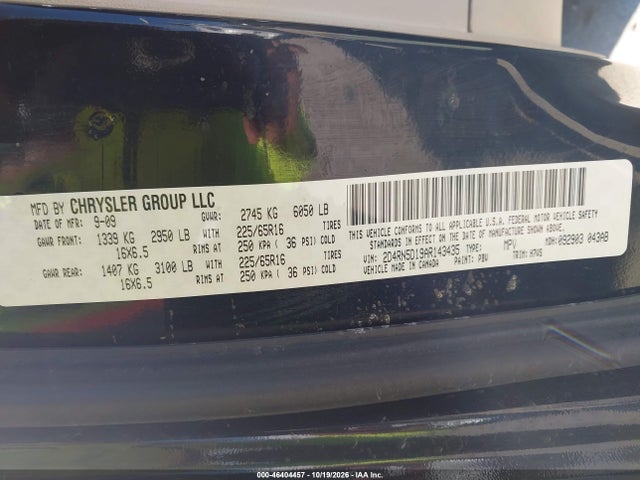2010 Dodge Grand Caravan Sxt მანქანა იყიდება აუქციონზე, vin: 2D4RN5D19AR143435, აუქციონის ნომერი: 46404457