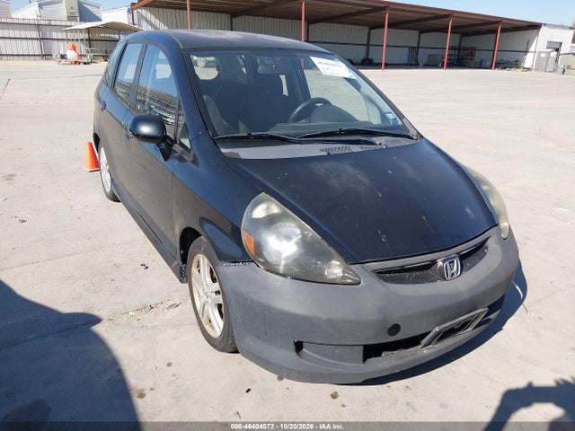 2007 Honda Fit Sport მანქანა იყიდება აუქციონზე, vin: JHMGD38617S028643, აუქციონის ნომერი: 46404572