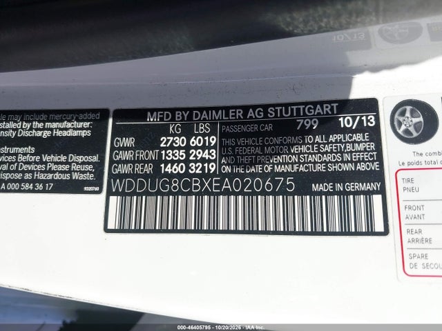 Mercedes-Benz S 550 2014 WDDUG8CBXEA020675 Image 17