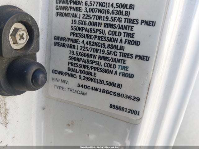 Продаж на аукціоні авто 2012 Isuzu Npr Gas Reg, vin: 54DC4W1B6CS803629, номер лоту: 46405893
