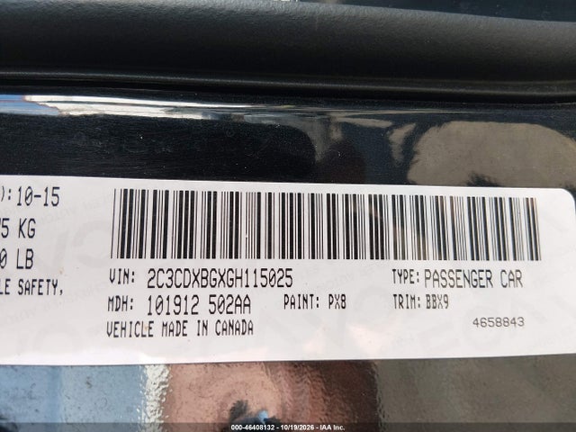 2C3CDXBG1FH916411 Dodge Charger Se