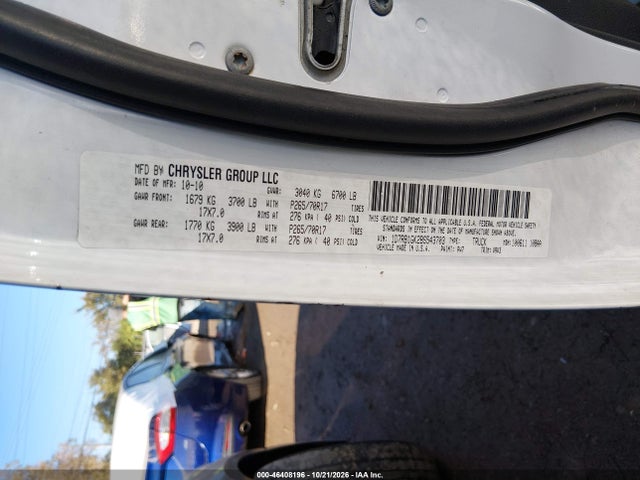 Aukcja sprzedaży 2011 Ram Ram 1500 St, vin: 1D7RB1GK2BS543703, numer aukcji: 46408196