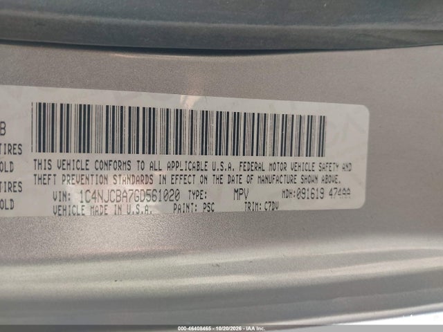 Продаж на аукціоні авто 2016 Jeep Compass Sport, vin: 1C4NJCBA7GD561020, номер лоту: 46408465