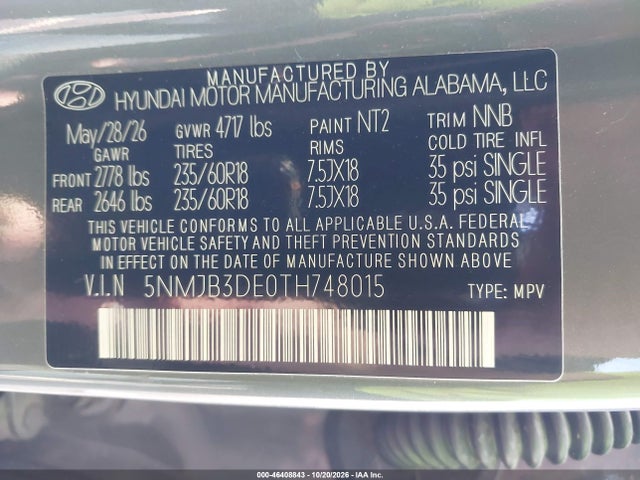 Hyundai TUCSON SEL 2026 5NMJB3DE0TH748015 Image 9