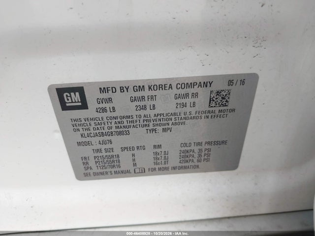 Buick Encore 2016 KL4CJASB4GB708033 Image 9