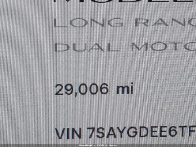 7SAYGDEE6TF341079 Tesla Model Y All-wheel Drive/long Range Launch Series/premium All-wheel Drive