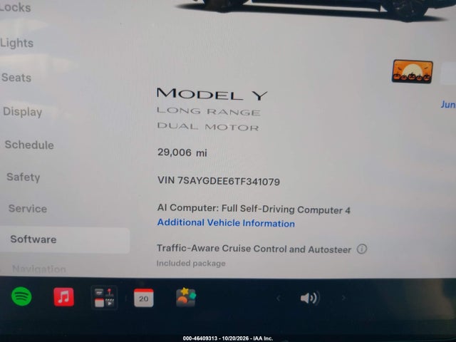 7SAYGDEE6TF341079 Tesla Model Y All-wheel Drive/long Range Launch Series/premium All-wheel Drive