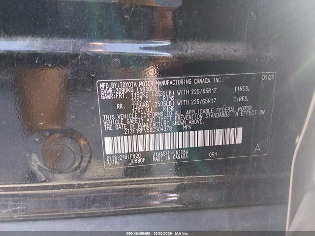 46409488 :رقم المزاد ، 2T3F1RFV5SC504378 vin ، 2025 Toyota Rav4 Le مزاد بيع