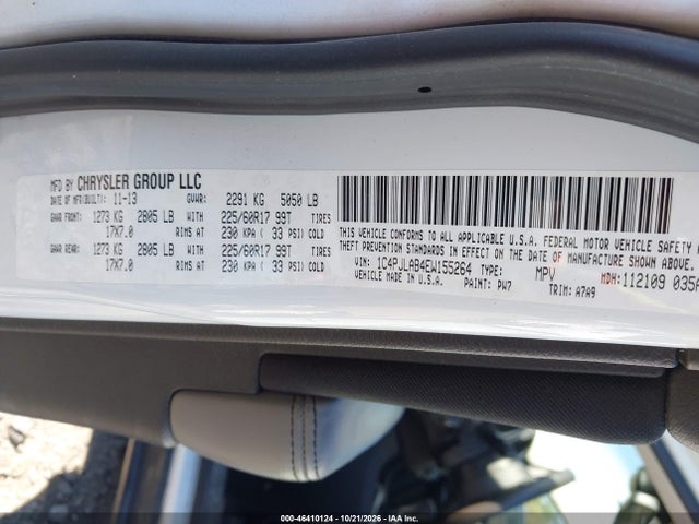 2014 Jeep Cherokee Sport მანქანა იყიდება აუქციონზე, vin: 1C4PJLAB4EW155264, აუქციონის ნომერი: 46410124