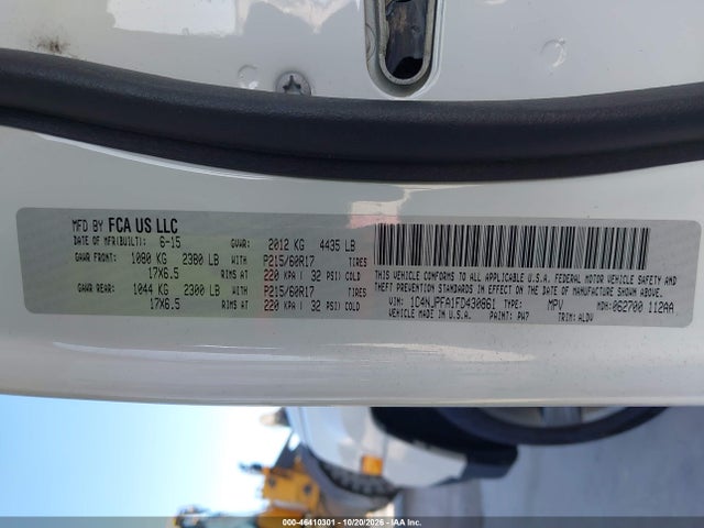 Продажа на аукционе авто 2015 Jeep Patriot High Altitude Edition, vin: 1C4NJPFA1FD430861, номер лота: 46410301
