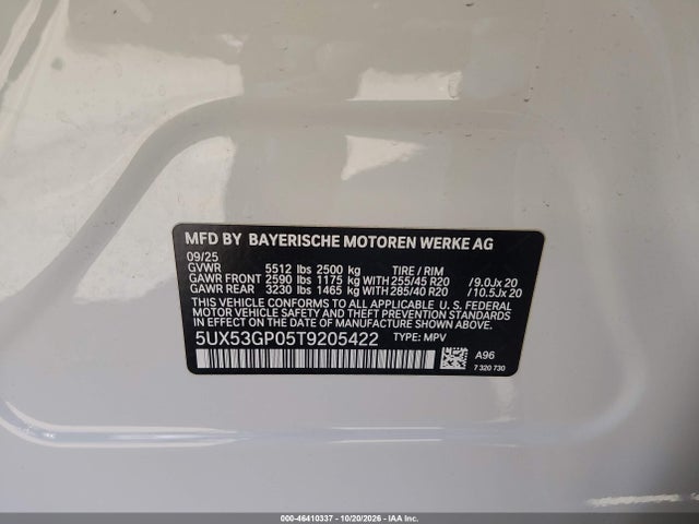 BMW X3 30 Xdrive 2026 5UX53GP05T9205422 Image 9