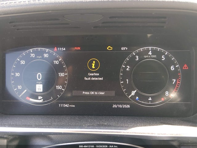 2020 Land Rover Range Rover Hse მანქანა იყიდება აუქციონზე, vin: SALGS2RU9LA402875, აუქციონის ნომერი: 46412188